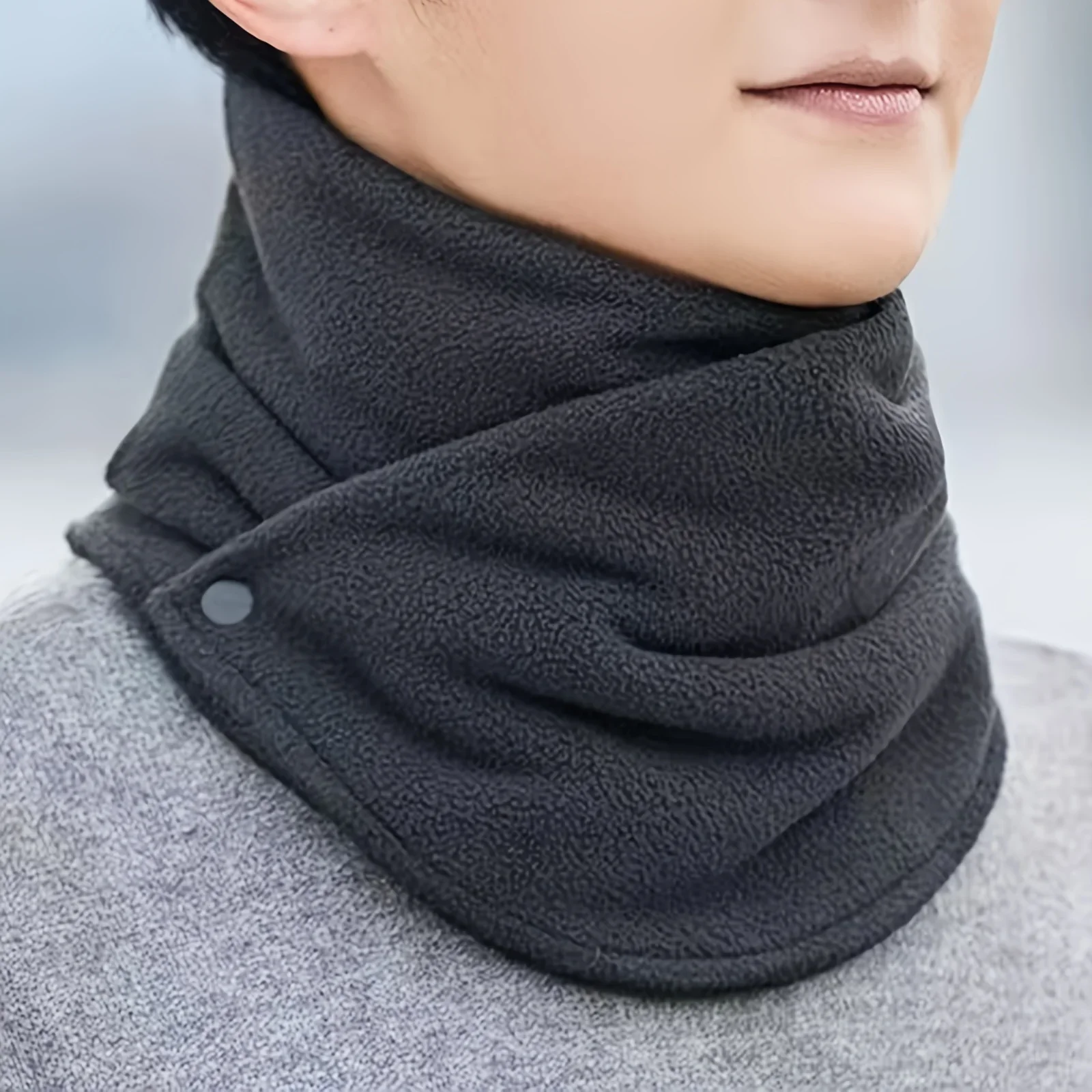 Classic Solid Color Snap Neck  – Neck Gaiter Fleece recenzja i cena