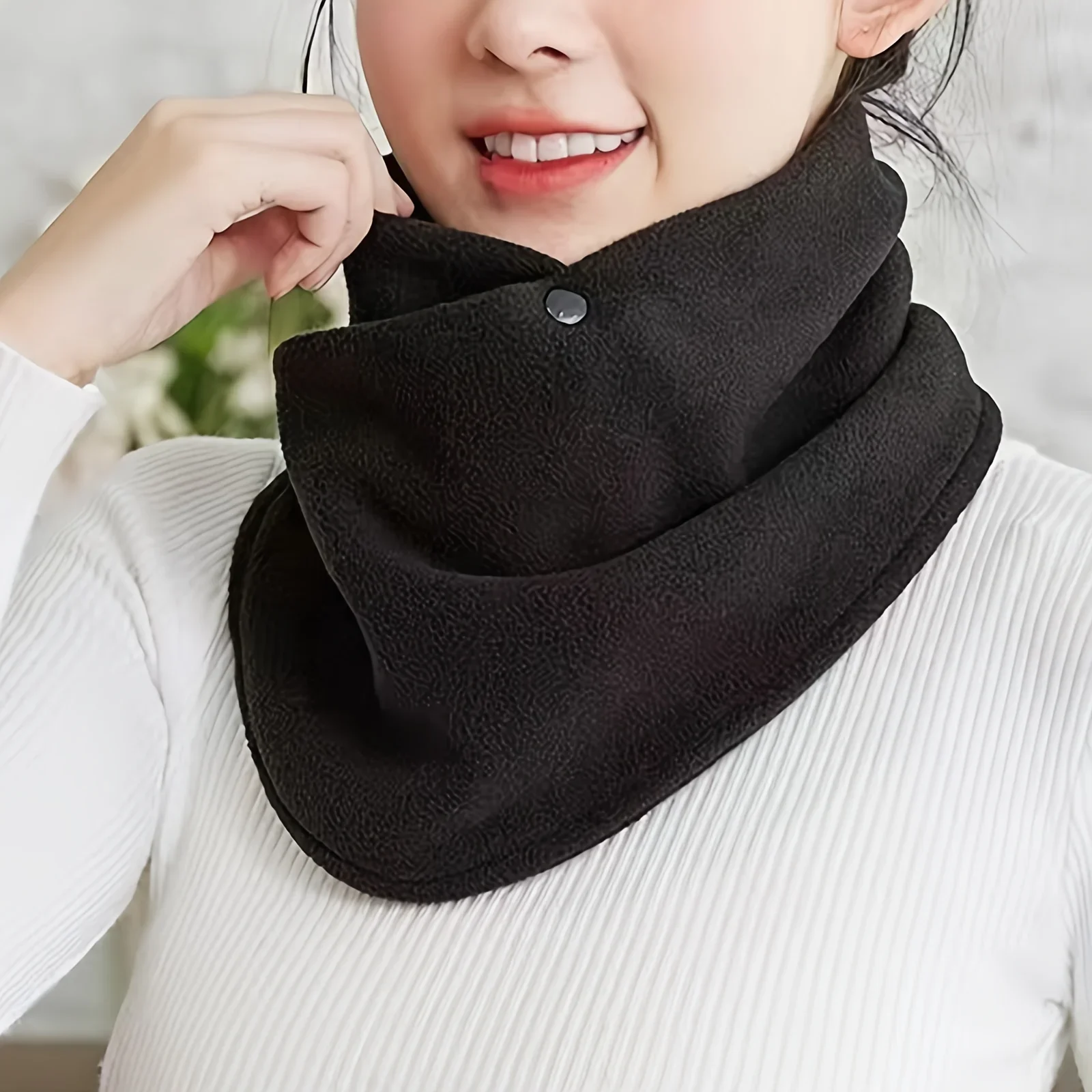 Classic Solid Color Snap Neck  – Neck Gaiter Fleece recenzja i cena