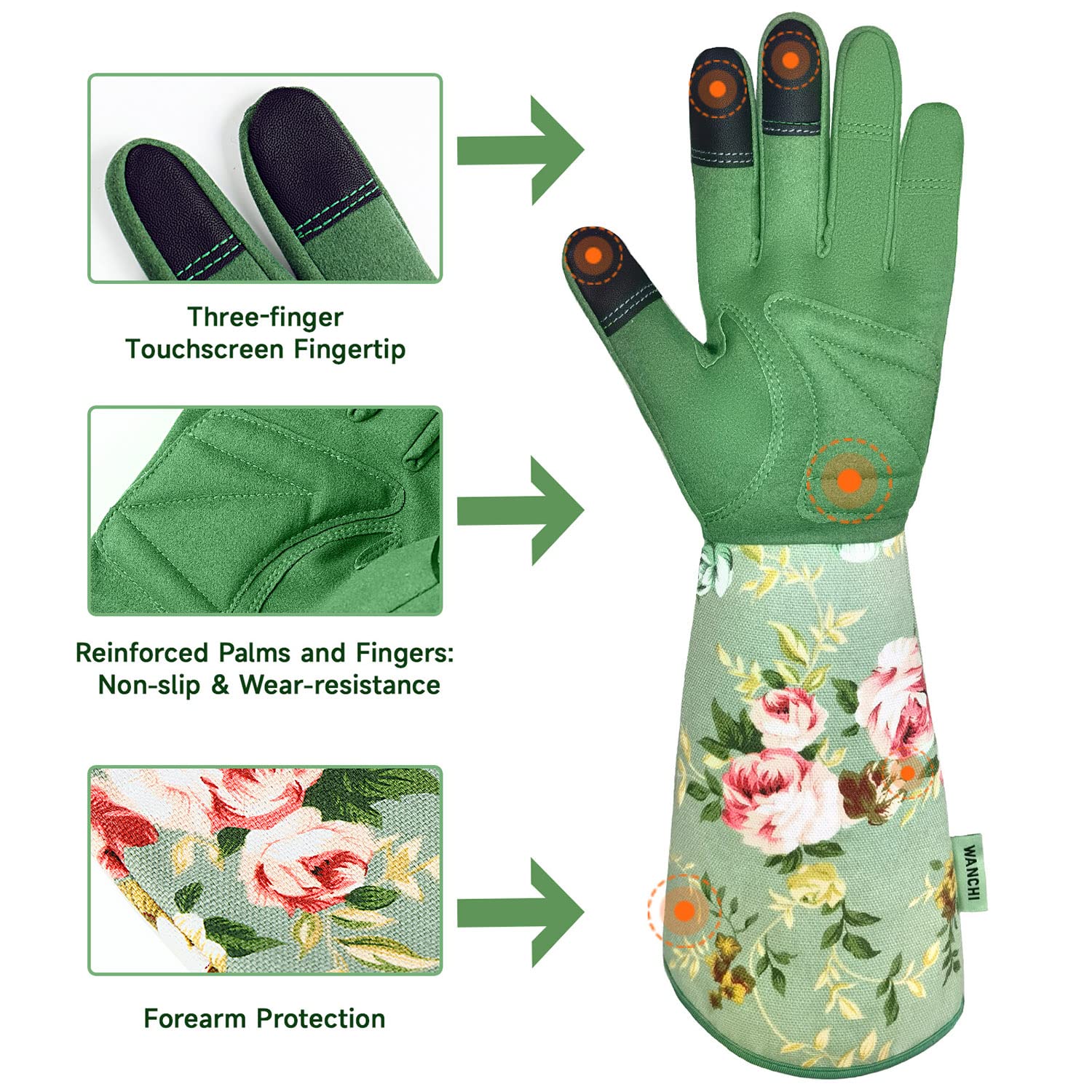 Women's Long Gardening Gloves, – Touch Screen Gloves recenzja i cena