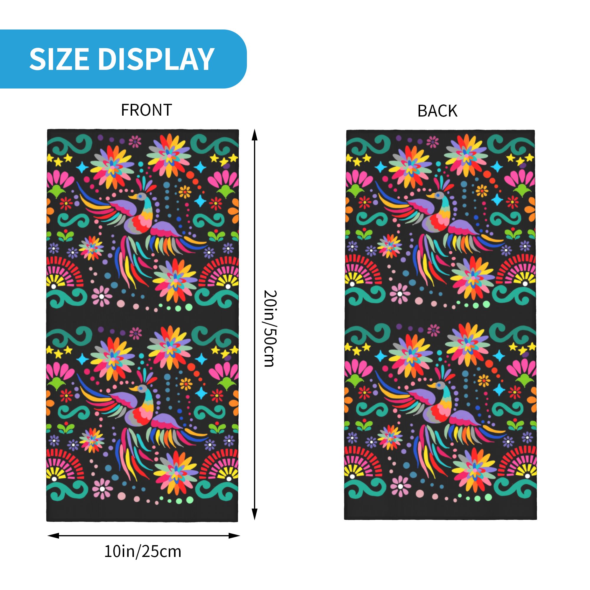 Custom Mexican Floral Flower T – Neck Gaiter Fleece recenzja i cena