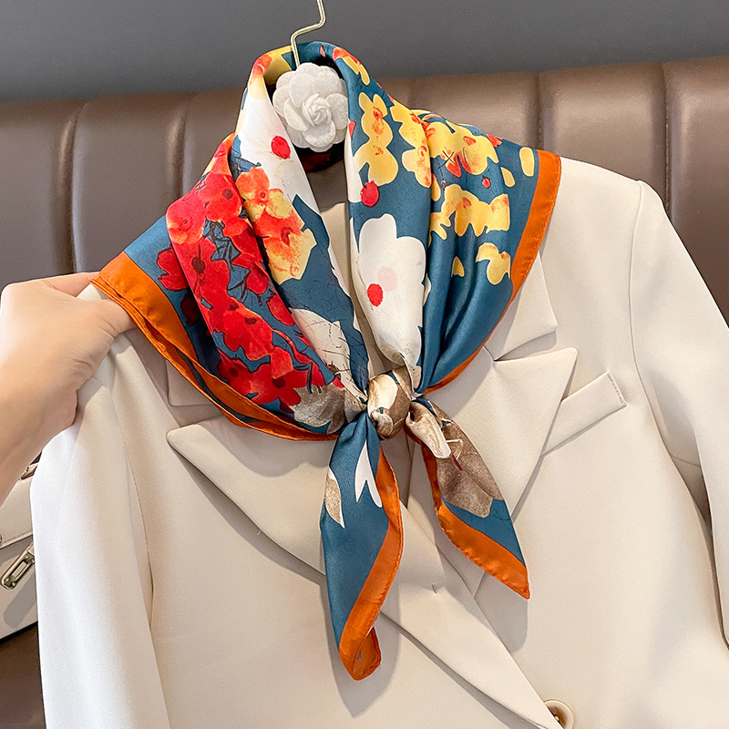 70x70cm Silk Scarf Square For  – Shawl Wrap Winter recenzja i cena