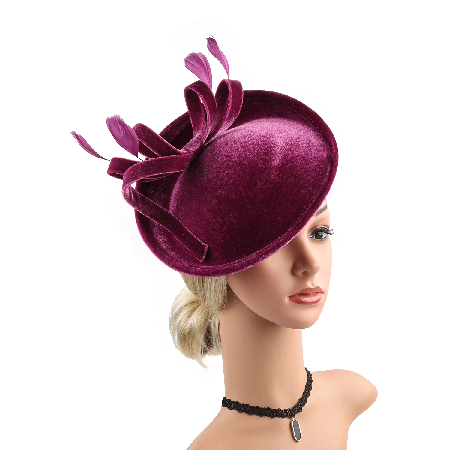 Velour Velvet Fascinator Feath – Winter Headband Fleece recenzja i cena