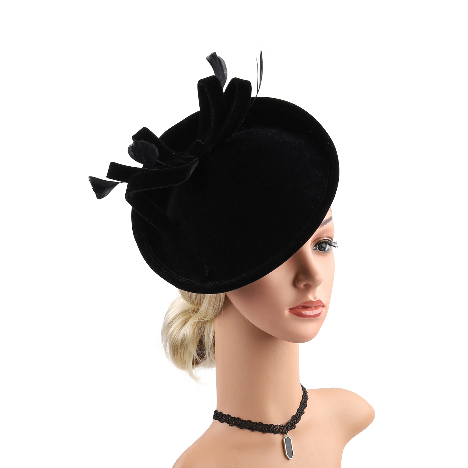Velour Velvet Fascinator Feath – Winter Headband Fleece recenzja i cena