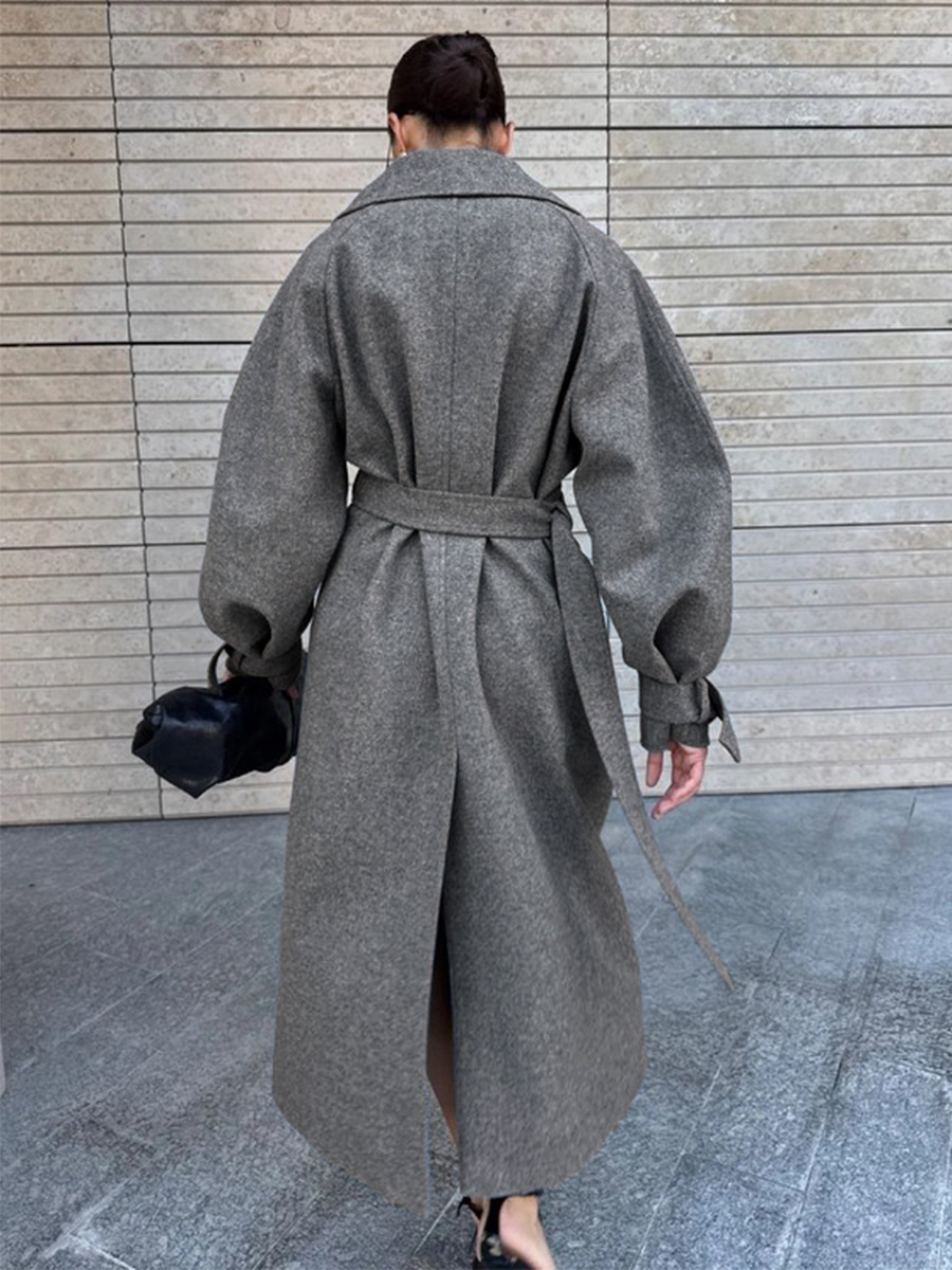 LUCYSHIHATTU Long Imitation wo – Wool Coat Peacoat recenzja i cena