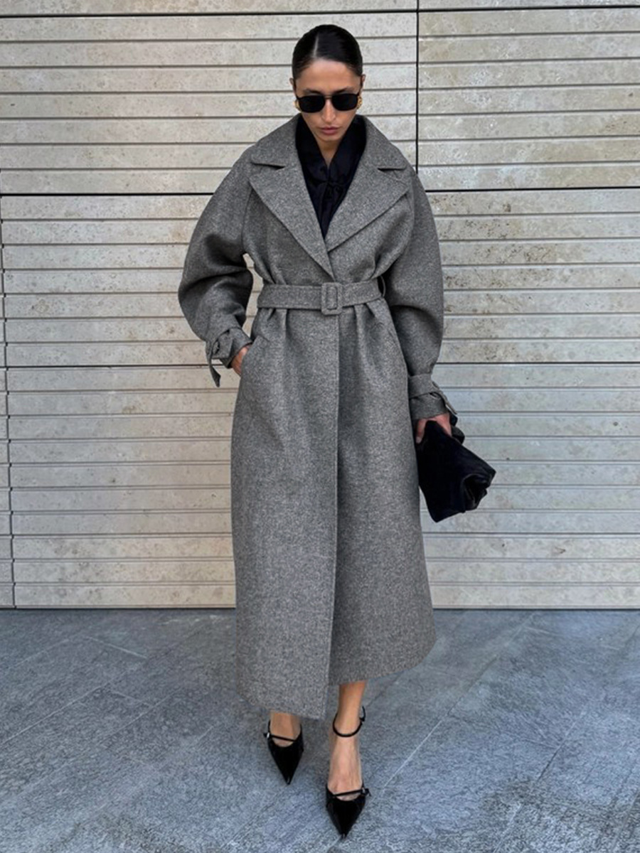 LUCYSHIHATTU Long Imitation wo – Wool Coat Peacoat recenzja i cena