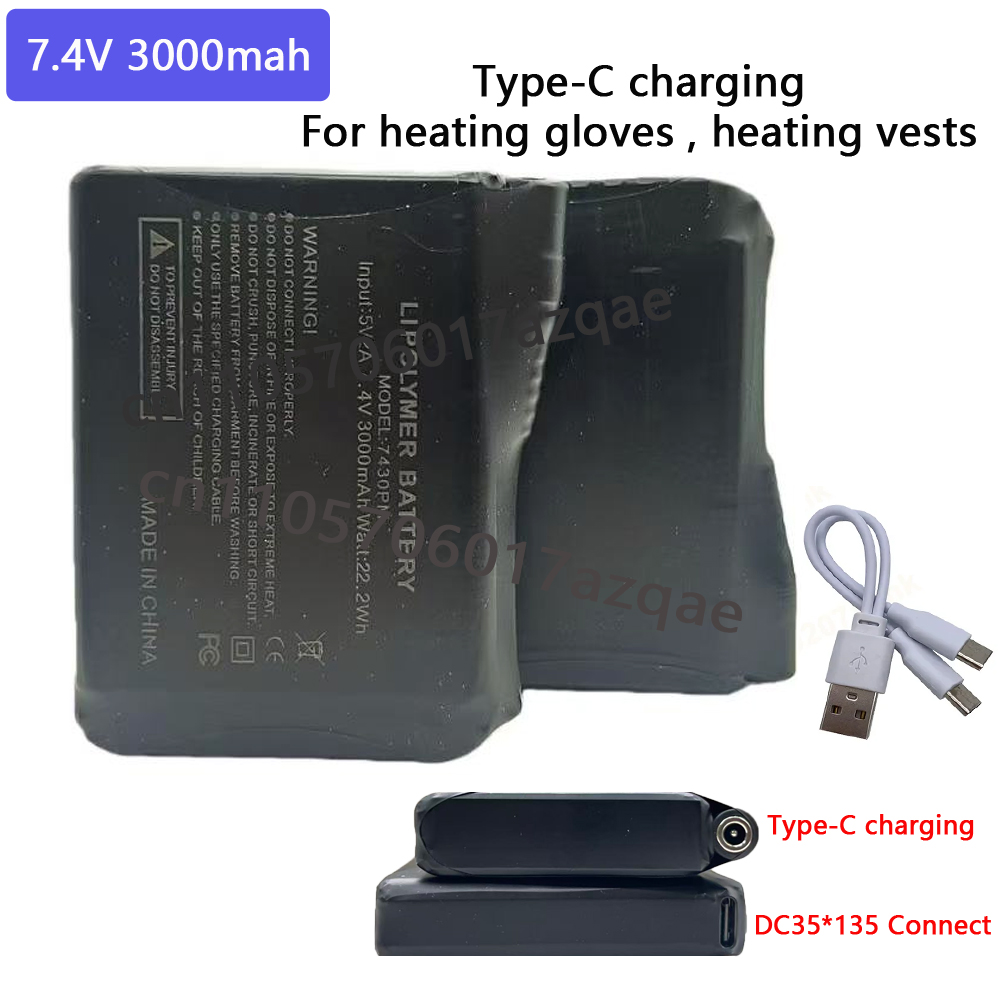 7.4V 3000mah Heated Gloves Bat – Heated Vest Battery recenzja i cena