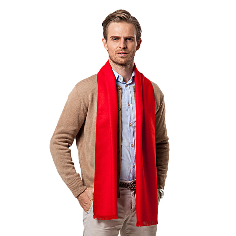 Fashion Winter Solid Color Men – Wool Scarf Men recenzja i cena