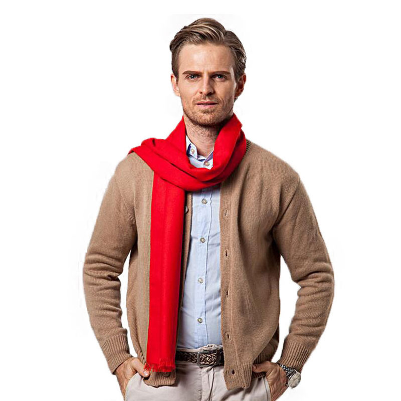 Fashion Winter Solid Color Men – Wool Scarf Men recenzja i cena