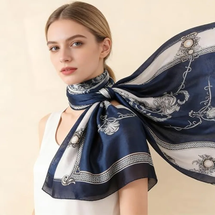 Silk Scarf Mulberry Silk Fashi – Shawl Wrap Winter recenzja i cena