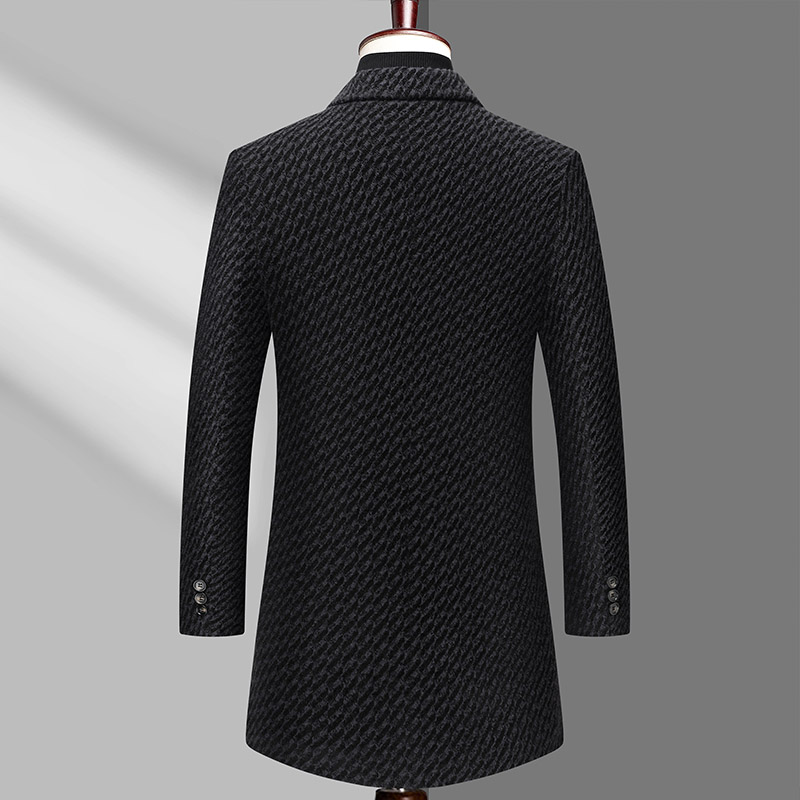 Long Coat Men Mens Wool Jacket – Wool Coat Peacoat recenzja i cena