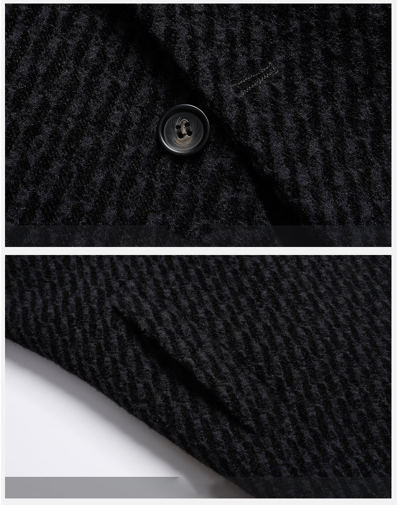 Long Coat Men Mens Wool Jacket – Wool Coat Peacoat recenzja i cena