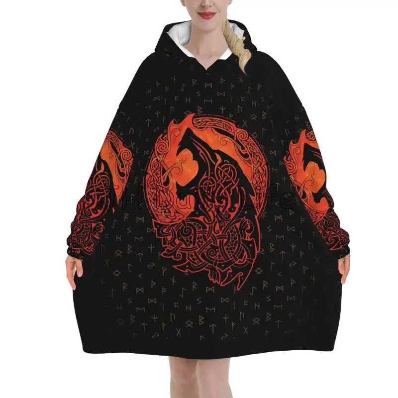 Viking Wolf Knot Fenrir Wearab – Sherpa Hoodie Fleece recenzja i cena