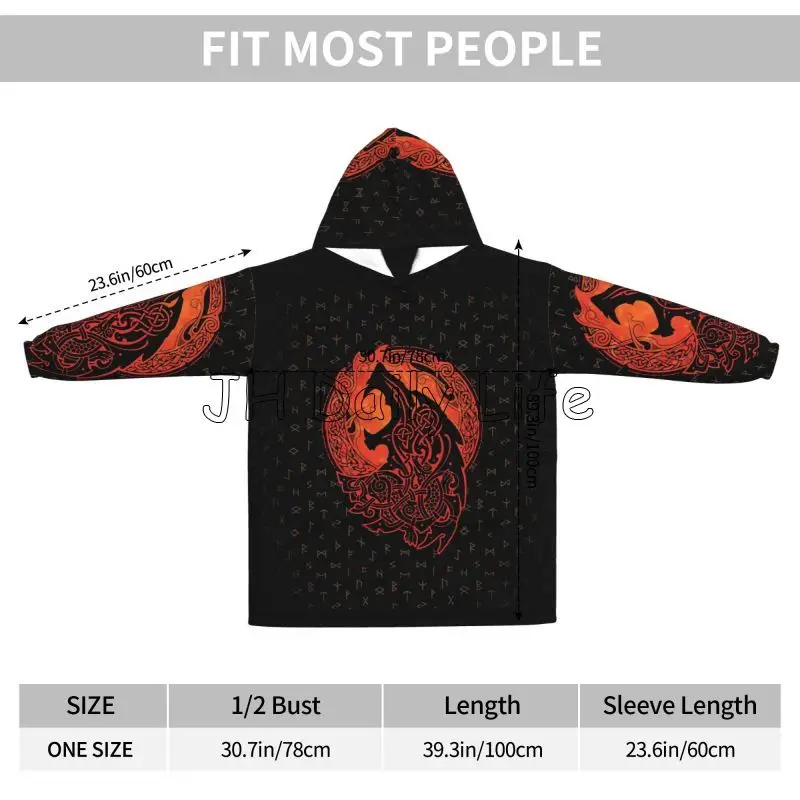 Viking Wolf Knot Fenrir Wearab – Sherpa Hoodie Fleece recenzja i cena