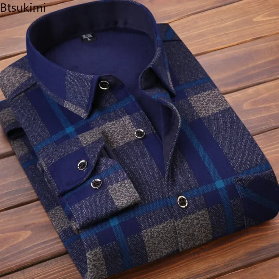 2024 Men's Winter Warm Long Sl – Flannel Shirt Lined recenzja i cena