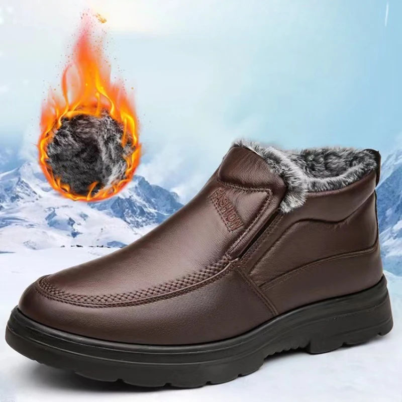 Winter Men's Ankle Boots Plush – Waterproof Winter Boot recenzja i cena