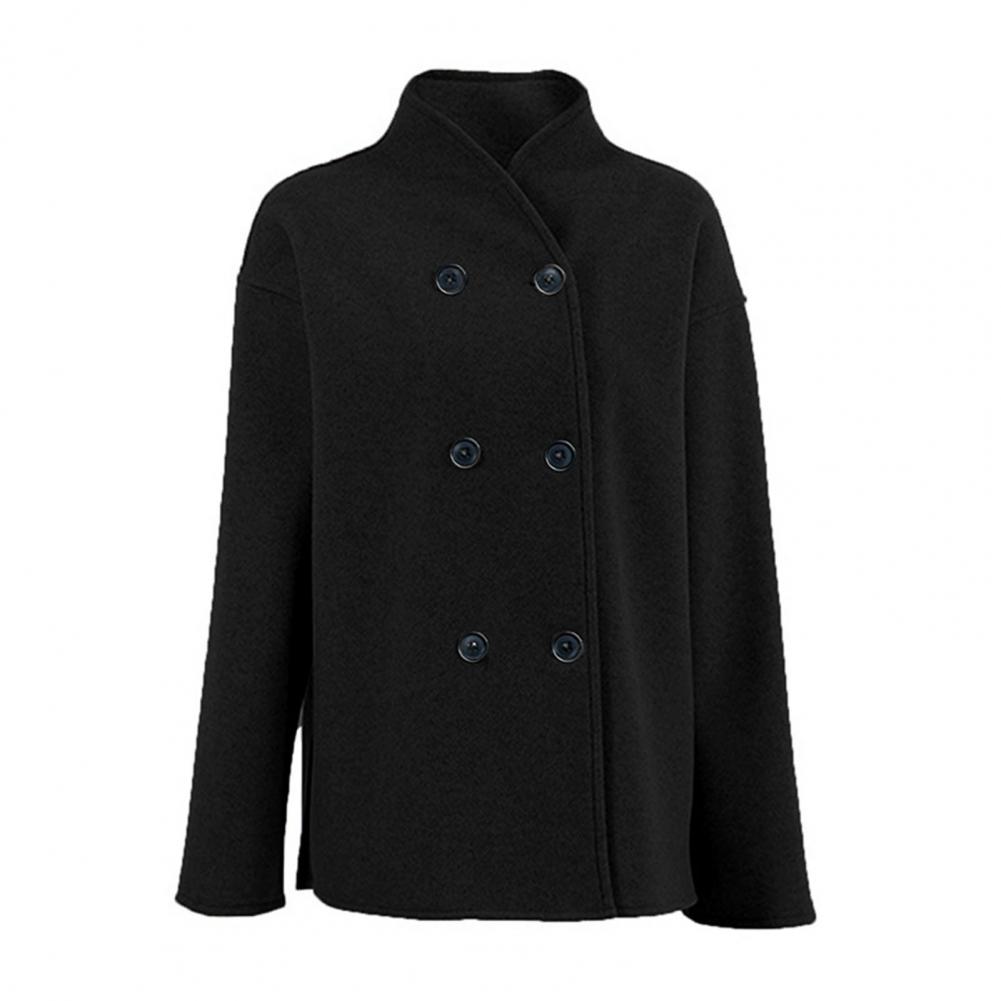 Women's Winter Cropped Wool Co – Wool Coat Peacoat recenzja i cena