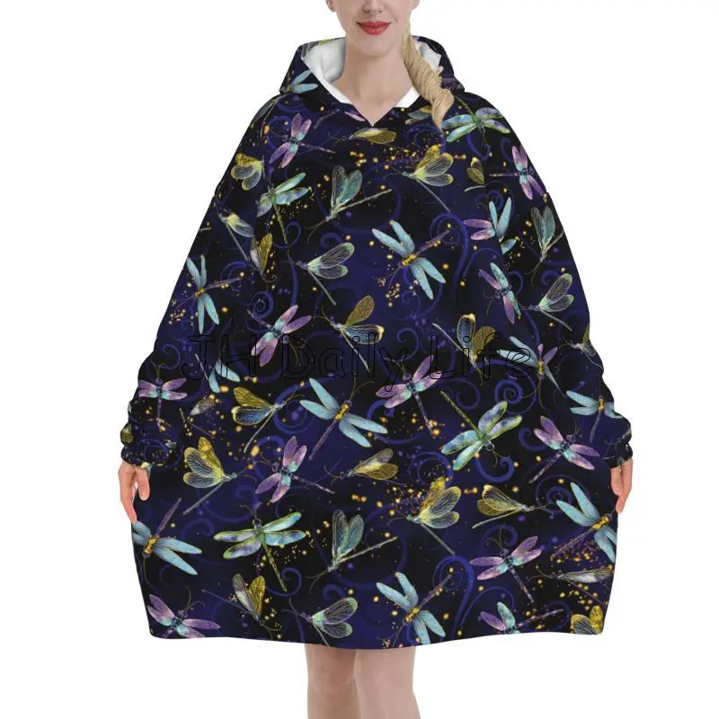 Dragonfly Galaxy Wearable Blan – Sherpa Hoodie Fleece recenzja i cena