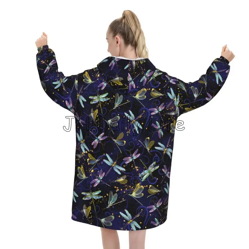 Dragonfly Galaxy Wearable Blan – Sherpa Hoodie Fleece recenzja i cena