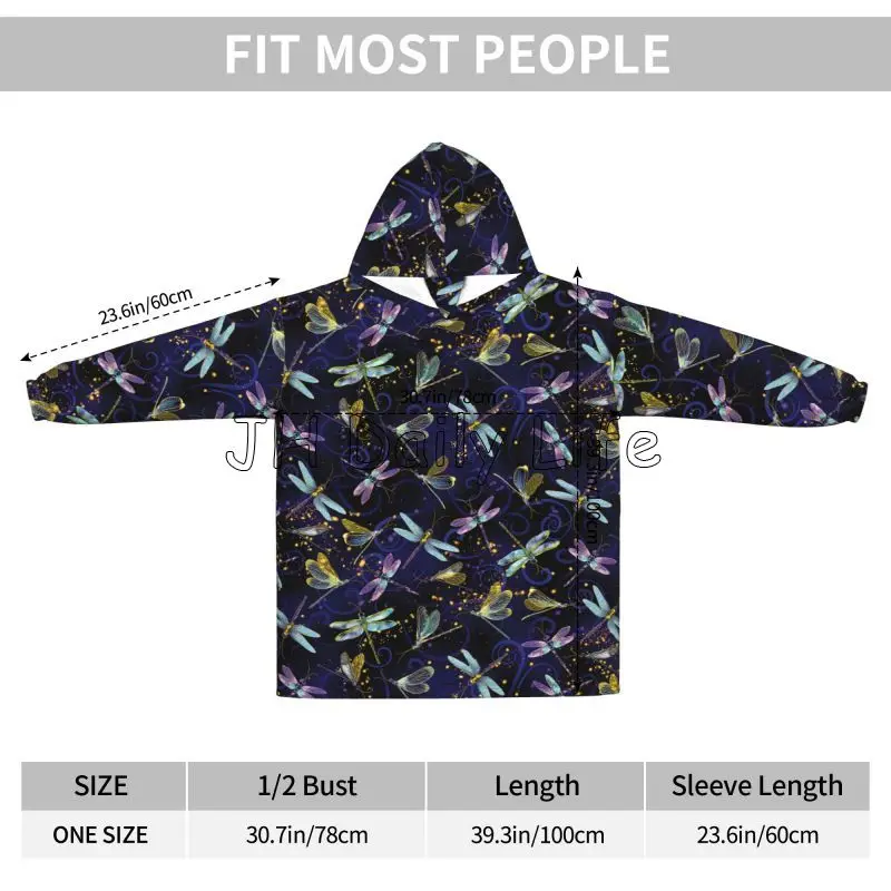 Dragonfly Galaxy Wearable Blan – Sherpa Hoodie Fleece recenzja i cena