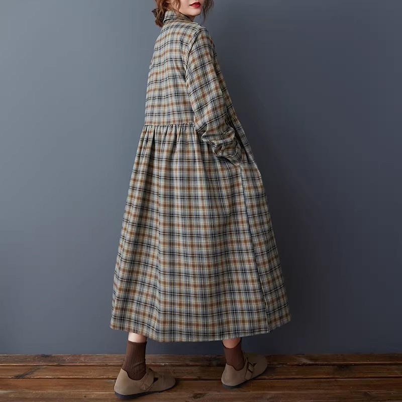 Korean Loose Retro Plaid Shirt – Flannel Shirt Lined recenzja i cena