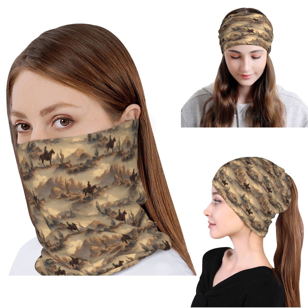 Cowboy In Desert Western Lands – Knit Beanie Hat Warm recenzja i cena