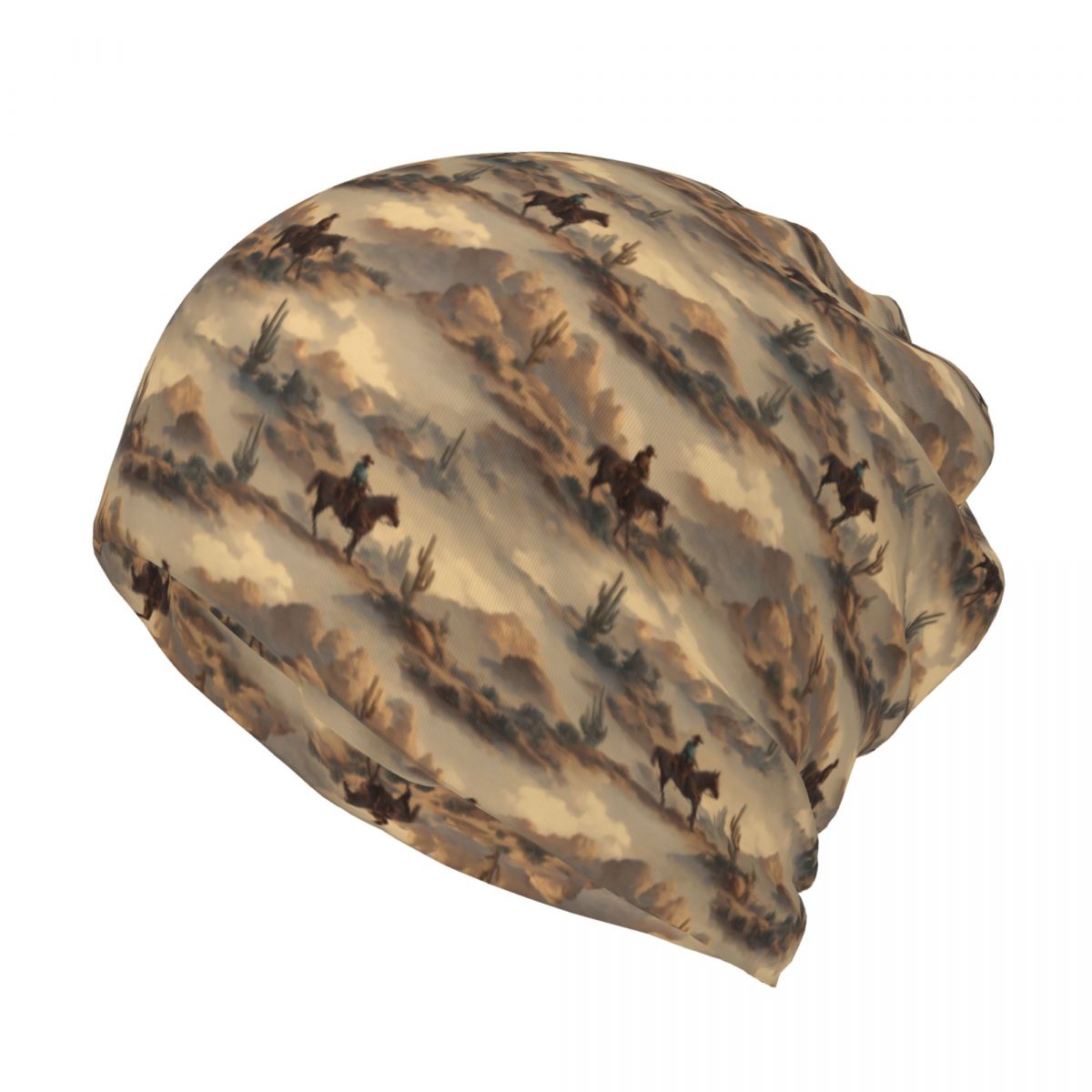 Cowboy In Desert Western Lands – Knit Beanie Hat Warm recenzja i cena