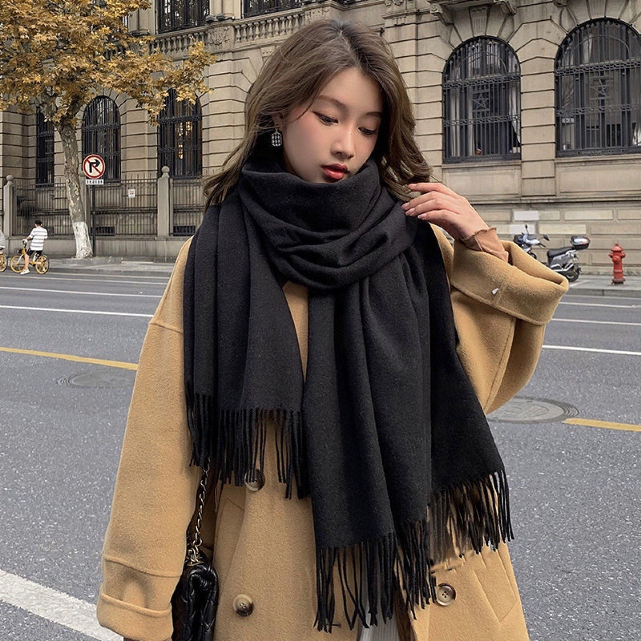 New Black Scarf Cashmere Woman – Wool Scarf Men recenzja i cena
