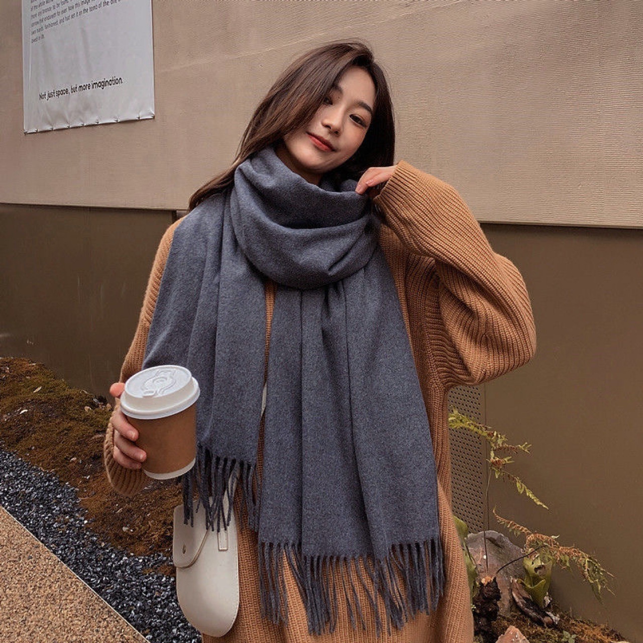 New Black Scarf Cashmere Woman – Wool Scarf Men recenzja i cena