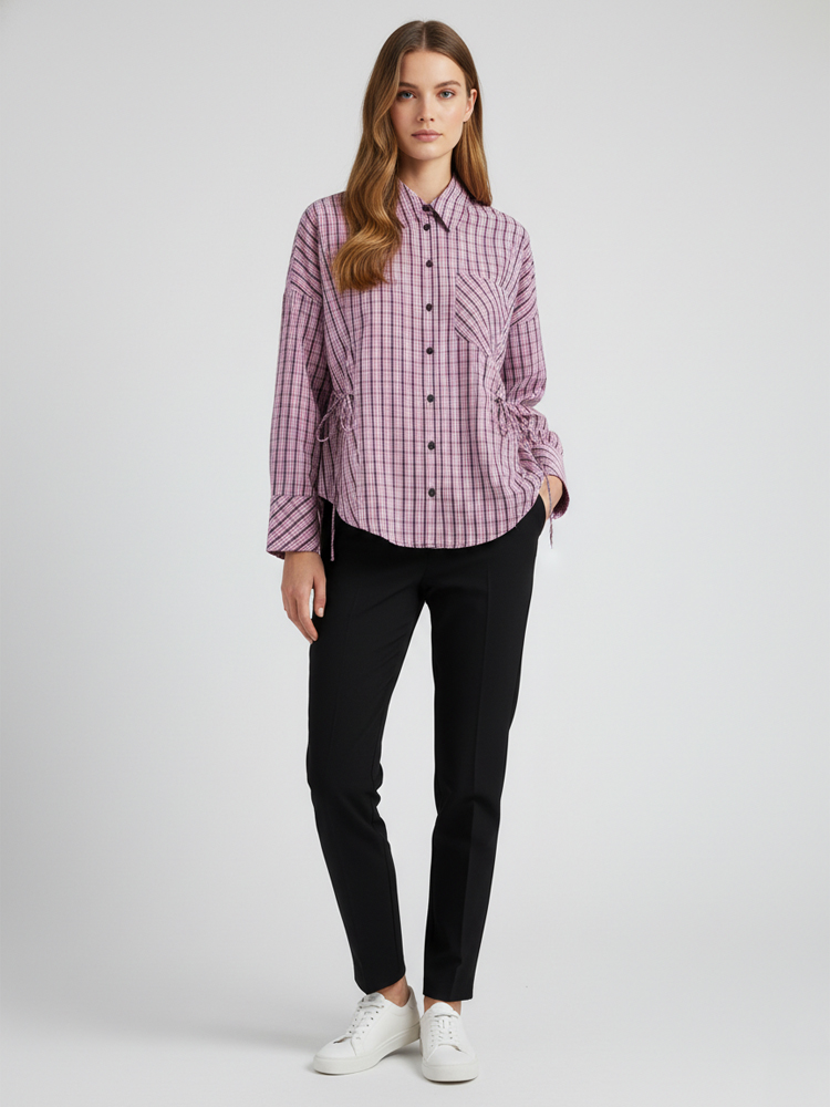 Women's Trendy Plaid Shirt Ele – Flannel Shirt Lined recenzja i cena