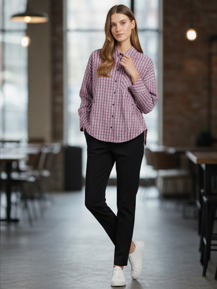 Women's Trendy Plaid Shirt Ele – Flannel Shirt Lined recenzja i cena