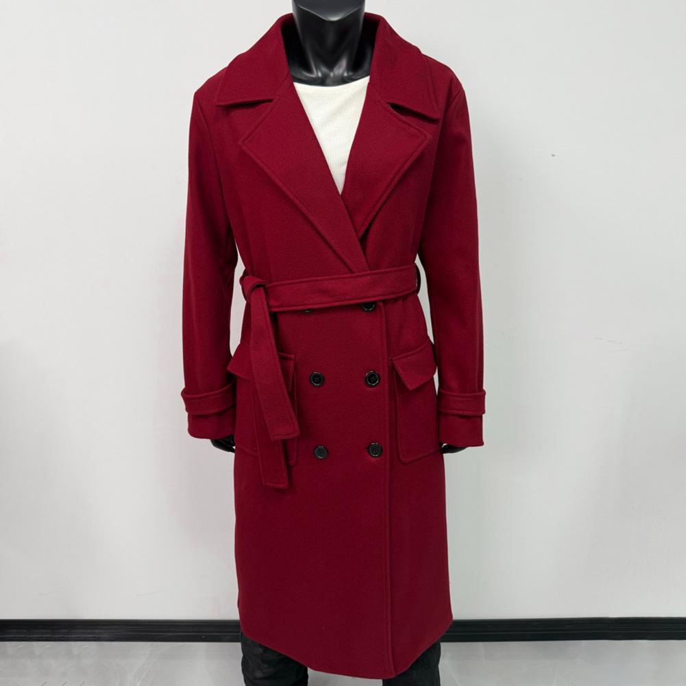 Women Coat Women's Double Brea – Wool Coat Peacoat recenzja i cena
