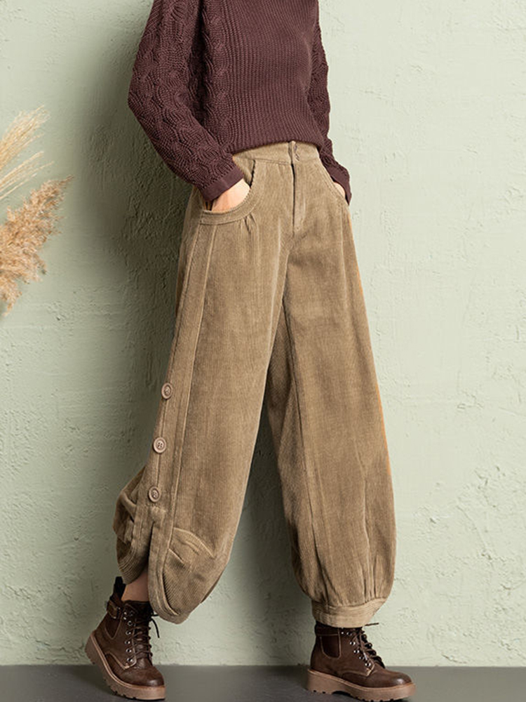 Korean Corduroy Women Pants Fa – Corduroy Pant Warm recenzja i cena