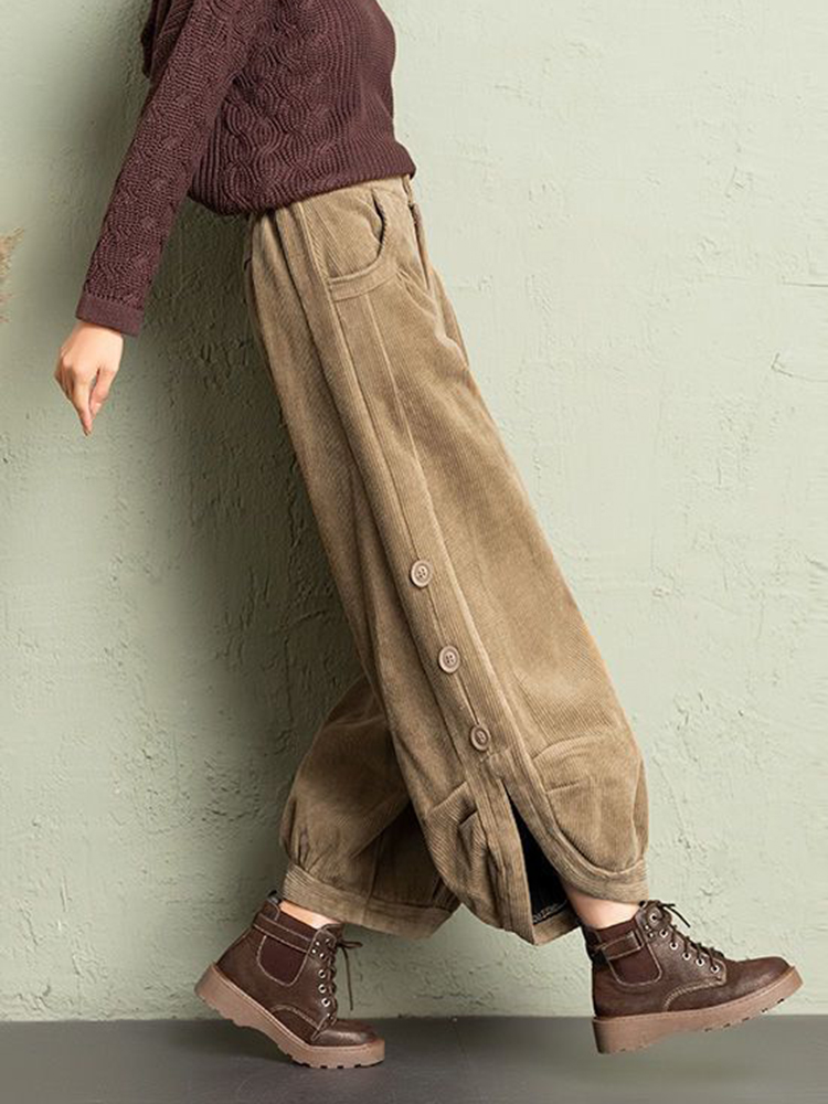 Korean Corduroy Women Pants Fa – Corduroy Pant Warm recenzja i cena