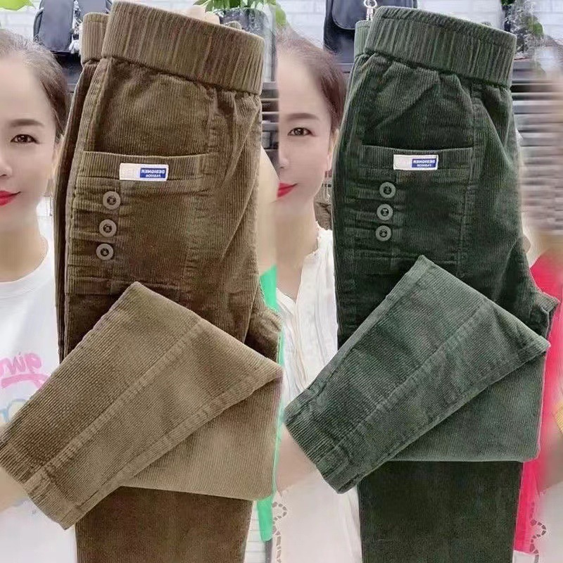 Women Warm Spring Winter Butto – Corduroy Pant Warm recenzja i cena