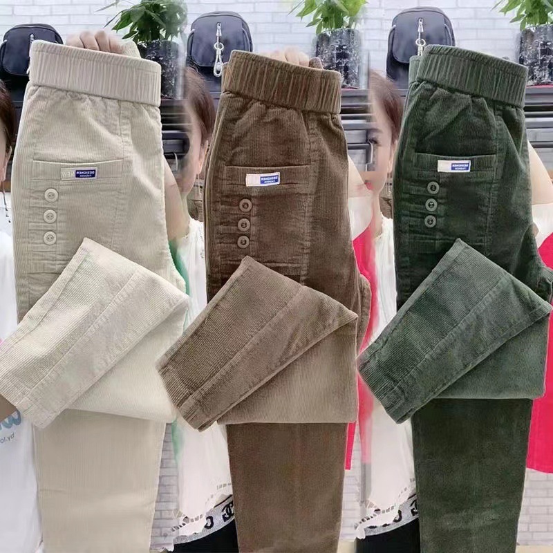 Women Warm Spring Winter Butto – Corduroy Pant Warm recenzja i cena