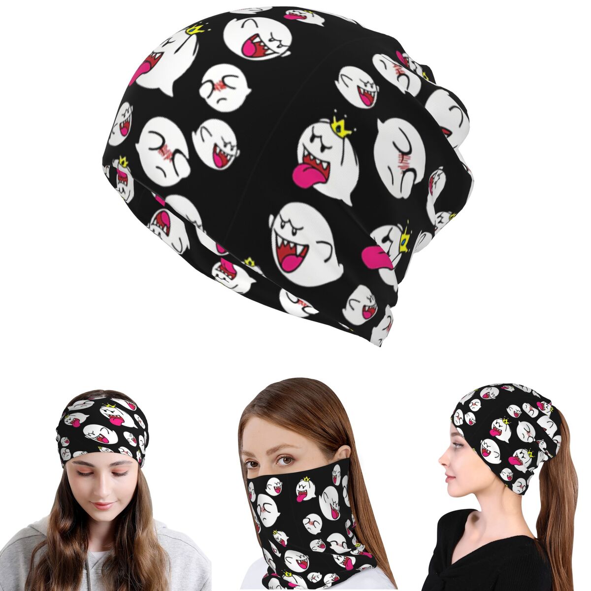King Boo Bandana Neck Gaiter M – Knit Beanie Hat Warm recenzja i cena