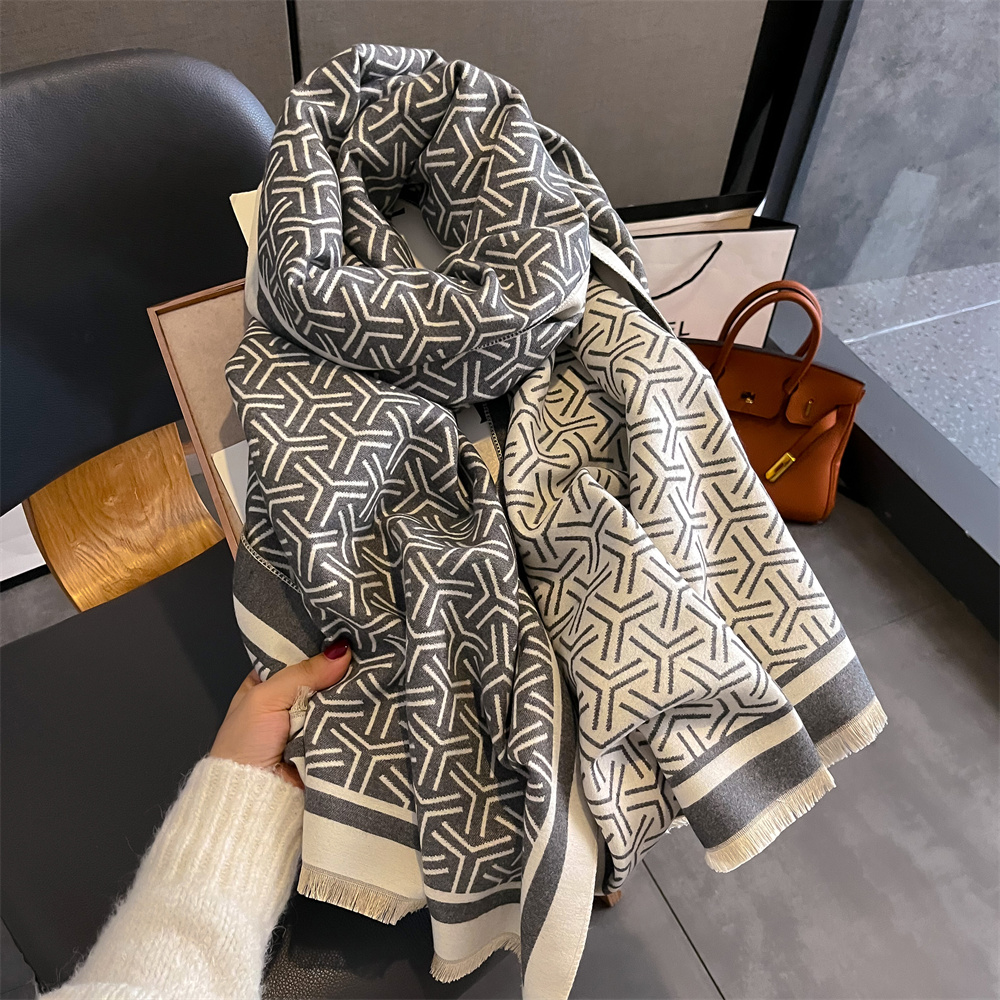 Luxury Cashmere Stripe Scarf W – Cashmere Pashmina Wrap recenzja i cena