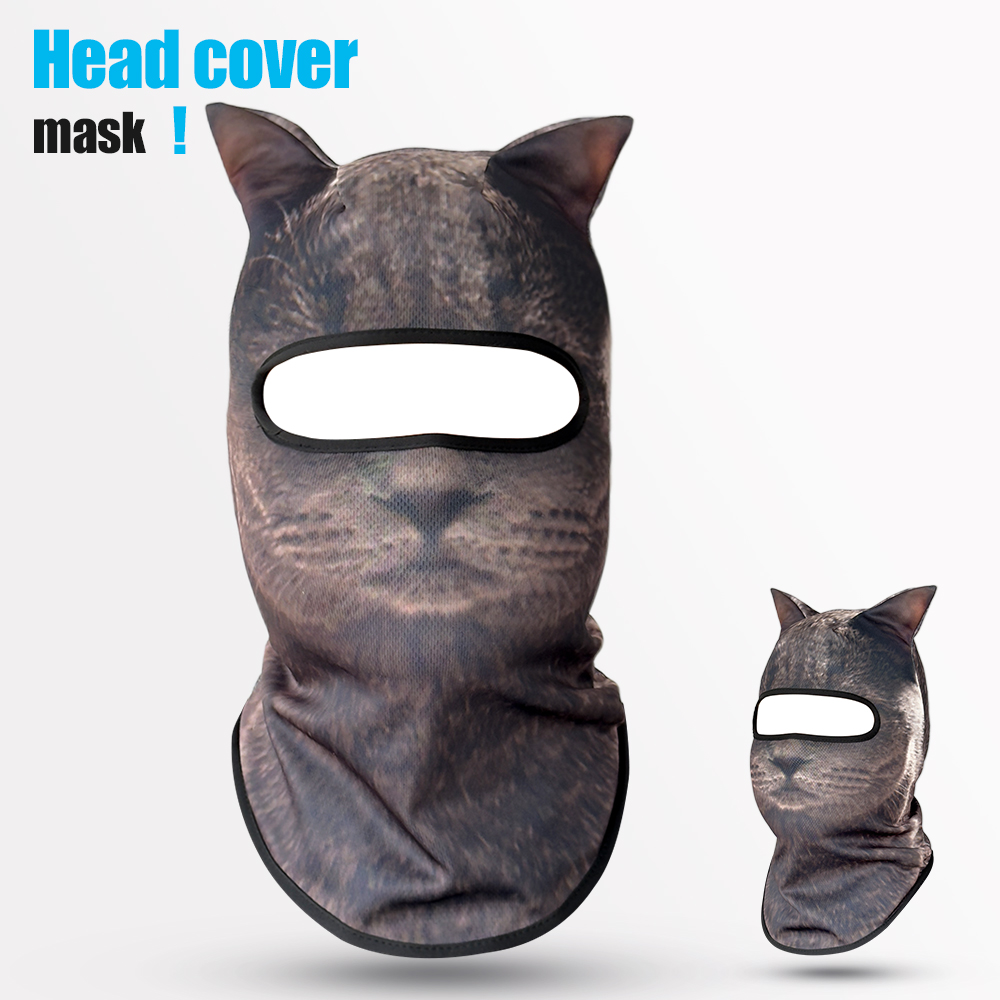 3D cat animal skiing Balaclava – Balaclava Ski Mask recenzja i cena