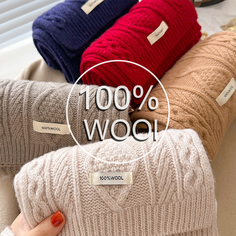 Luxury 100% Wool Scarf Women M – Wool Scarf Men recenzja i cena
