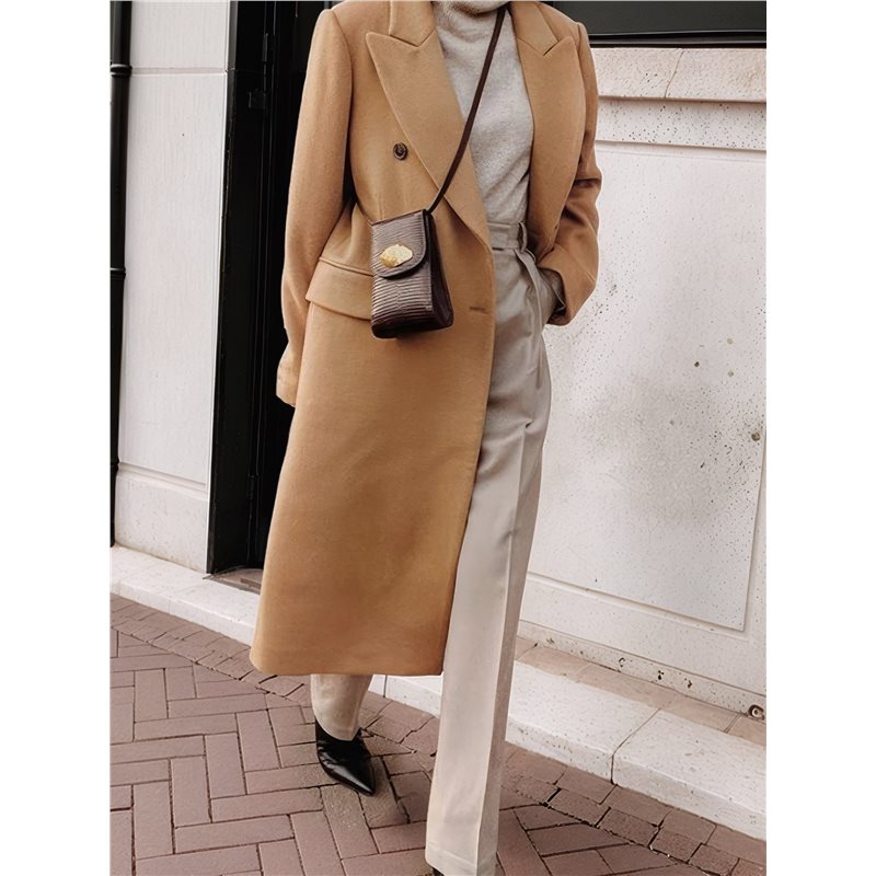 A24F-Womens Long Wool Coats Fa – Wool Coat Peacoat recenzja i cena