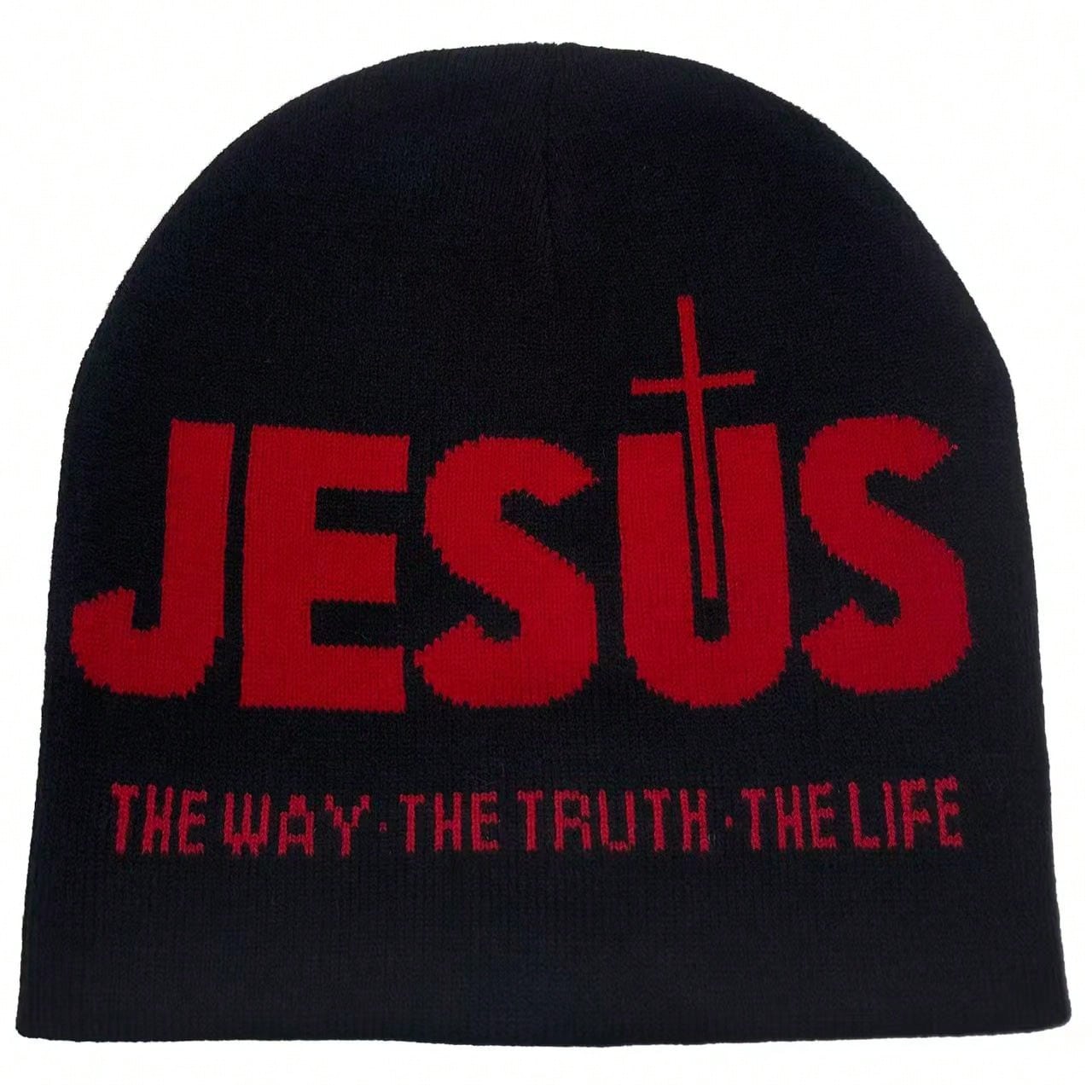 Letter Jacquard Knitted Beanie – Knit Beanie Hat Warm recenzja i cena