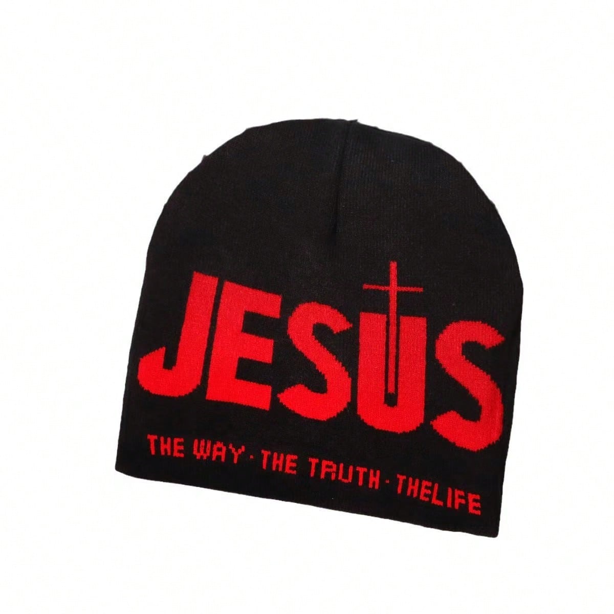 Letter Jacquard Knitted Beanie – Knit Beanie Hat Warm recenzja i cena