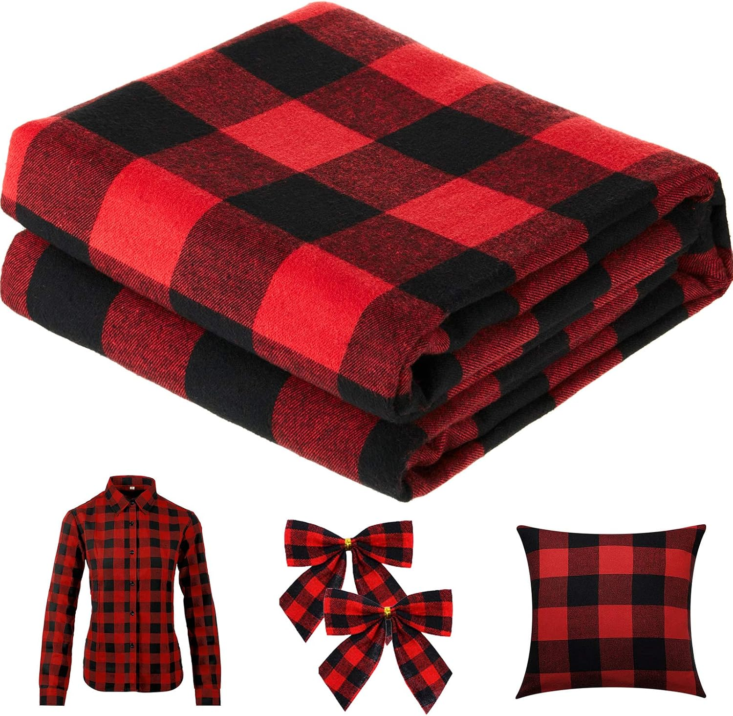 Christmas Plaid Fabric for DIY – Flannel Shirt Lined recenzja i cena