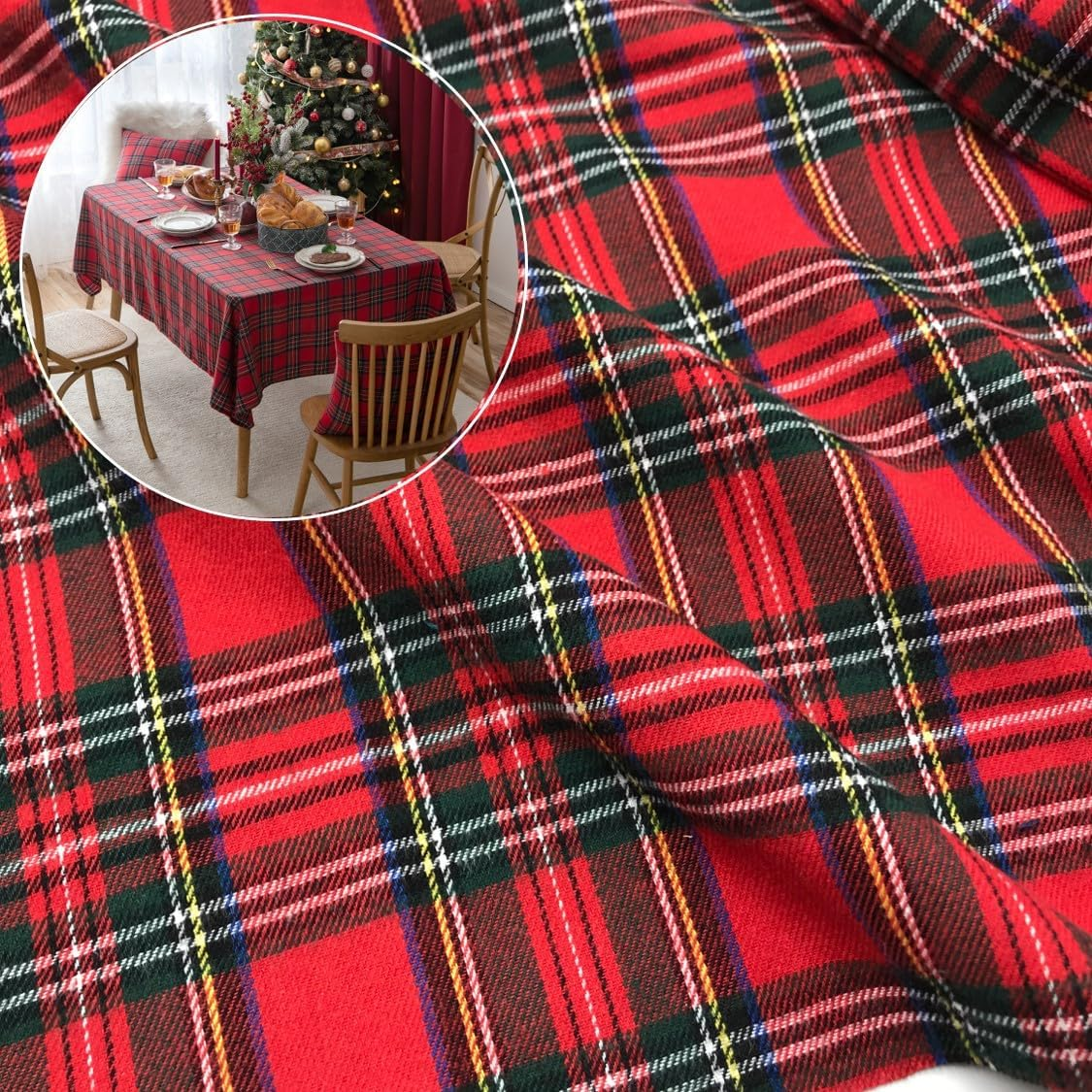 Christmas Plaid Fabric for DIY – Flannel Shirt Lined recenzja i cena