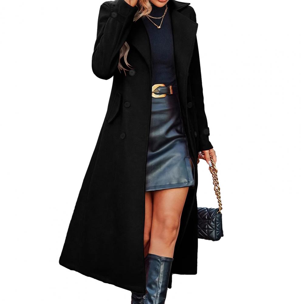Autumn Coat Women's Long Wool  – Wool Coat Peacoat recenzja i cena