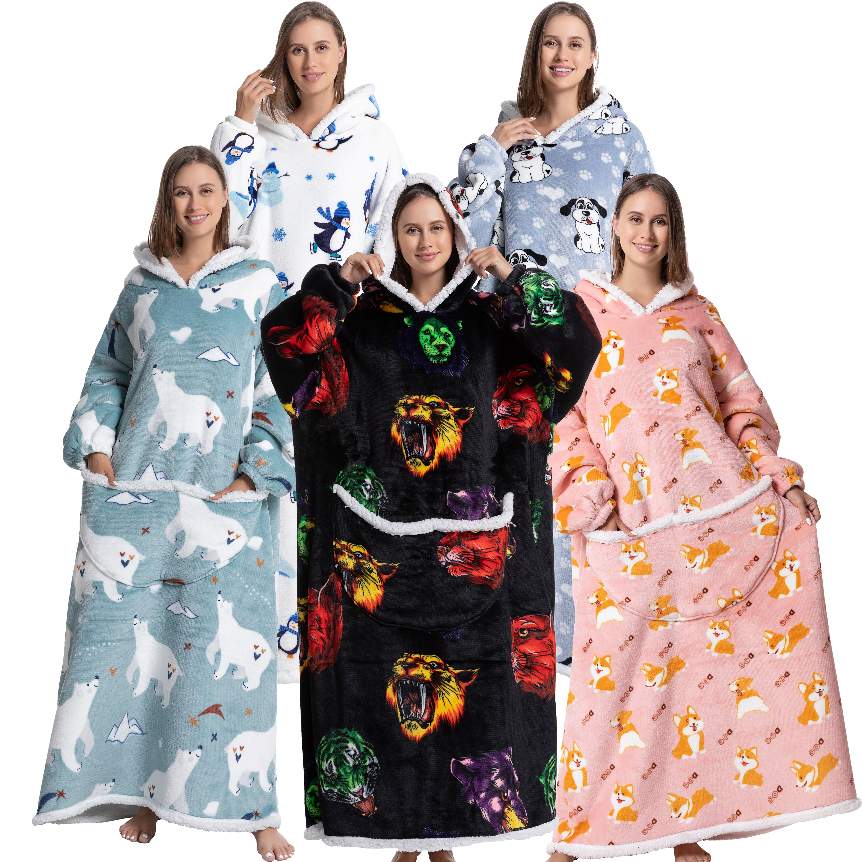 Oversized Wearable Blanket Coz – Sherpa Hoodie Fleece recenzja i cena