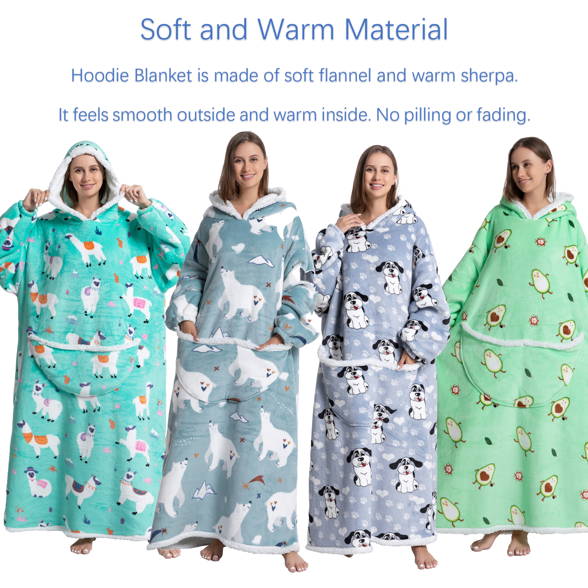 Oversized Wearable Blanket Coz – Sherpa Hoodie Fleece recenzja i cena