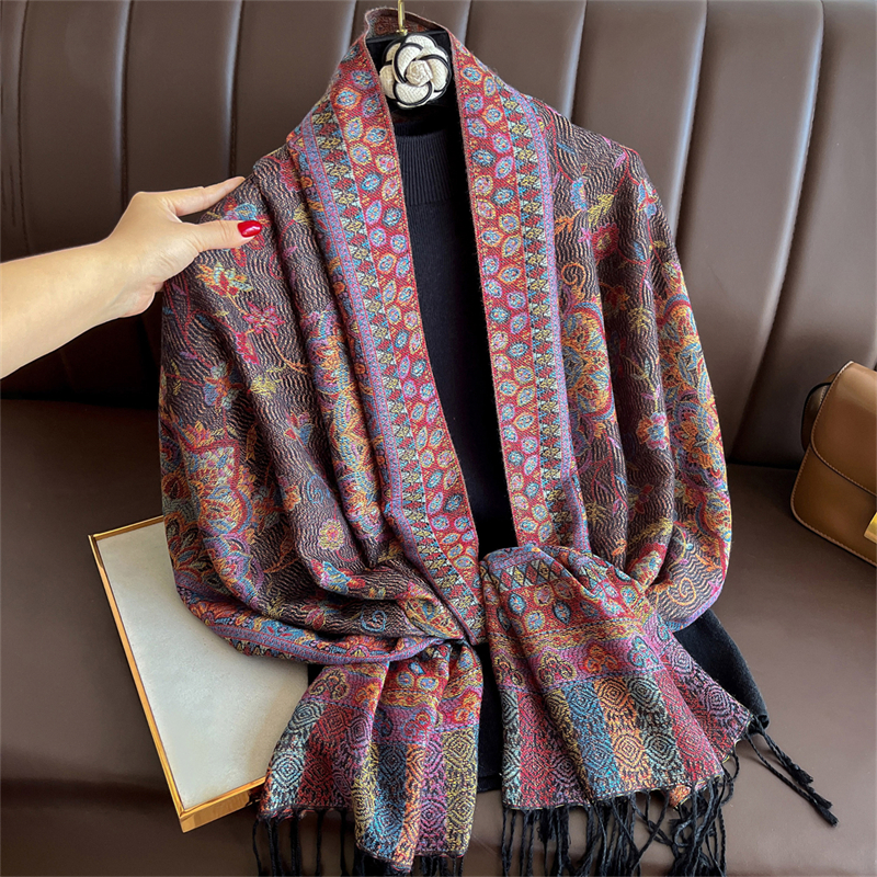 Luxury Embroidery Cashmere Win – Shawl Wrap Winter recenzja i cena
