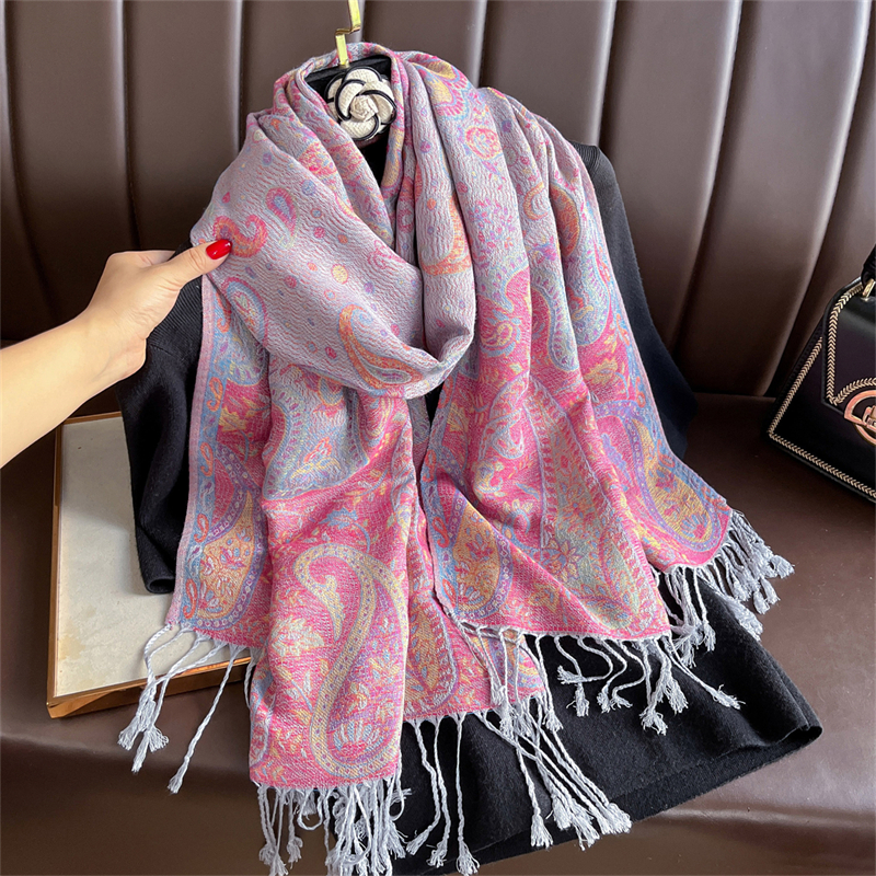 Luxury Embroidery Cashmere Win – Shawl Wrap Winter recenzja i cena