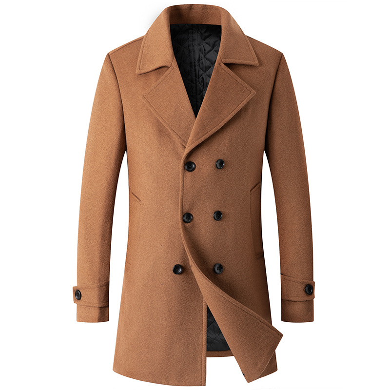 Double Breasted Coat Men Peaco – Wool Coat Peacoat recenzja i cena